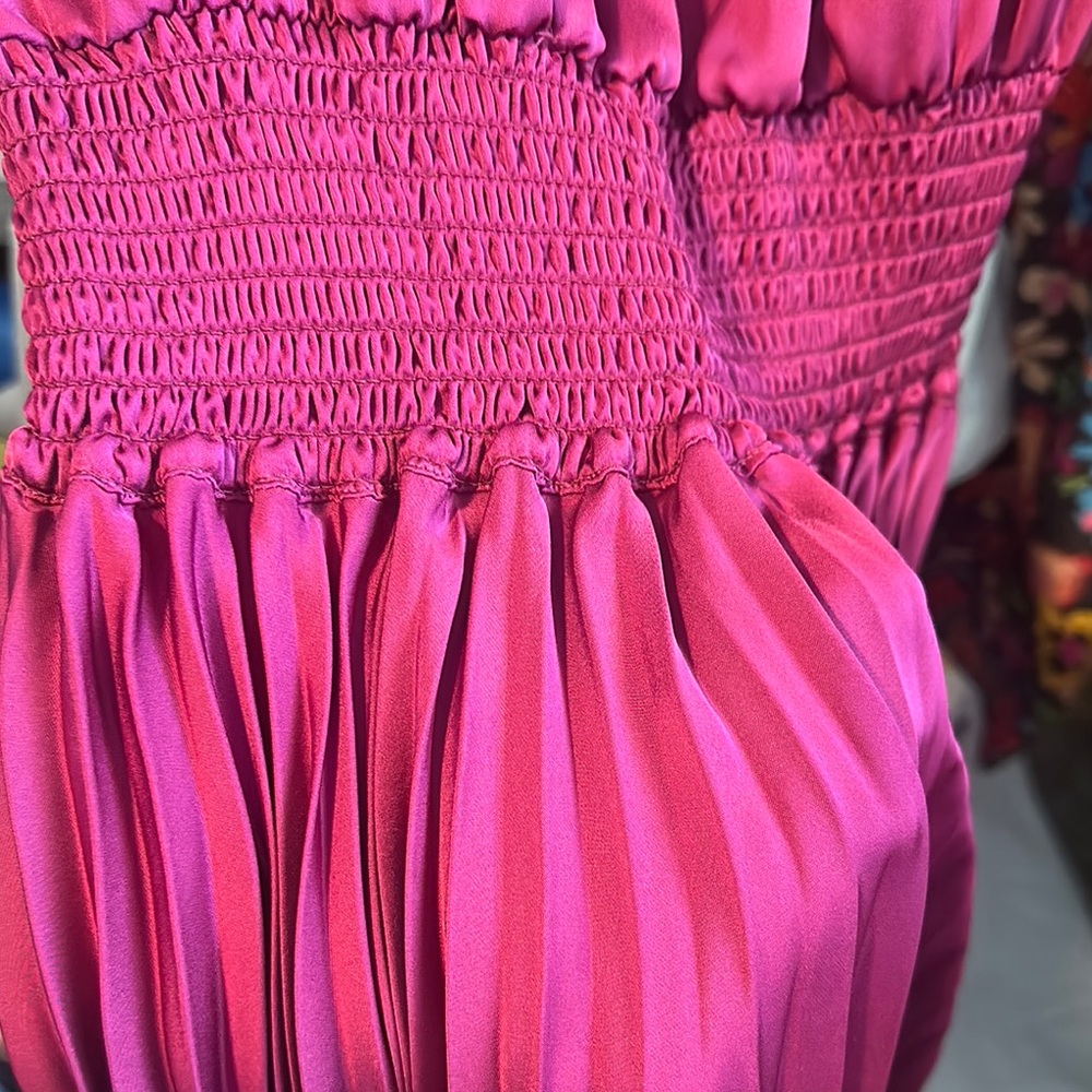 RAMY BROOK Rori Smocked Mini Dress In Plumberry - Picture 7 of 9